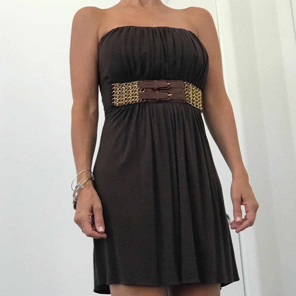 Sky brand Dress, over swimsuit too, w/ belt